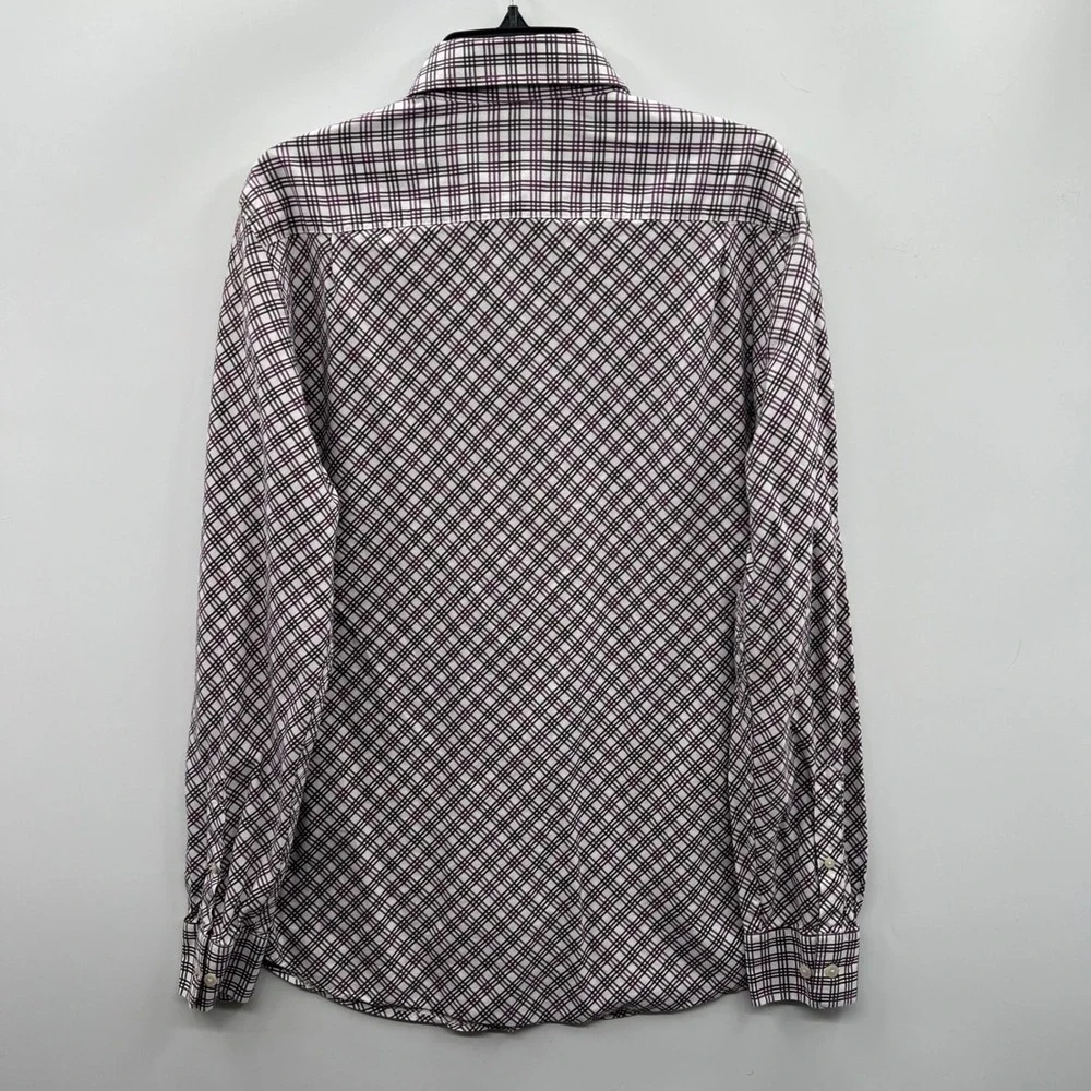 Banana Republic Slim Fit Mens Large 16-16.5‎ Plaid Dress Shirt Button Up